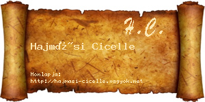 Hajmási Cicelle névjegykártya